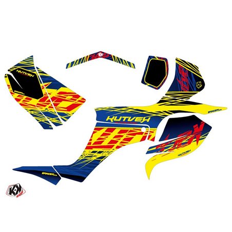 Kit Déco Quad Eraser Suzuki 250 LTZ Bleu Jaune (2004-2011)