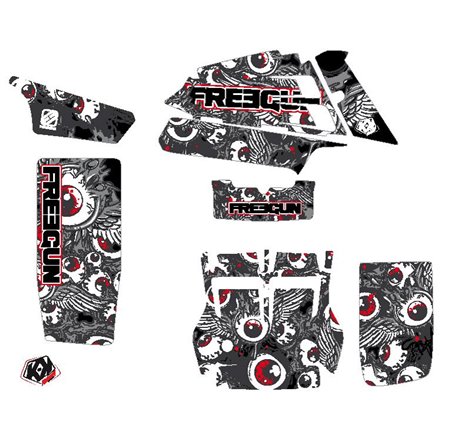 Kit Déco Quad Freegun Eyed Yamaha Banshee Rouge (1987-2023)