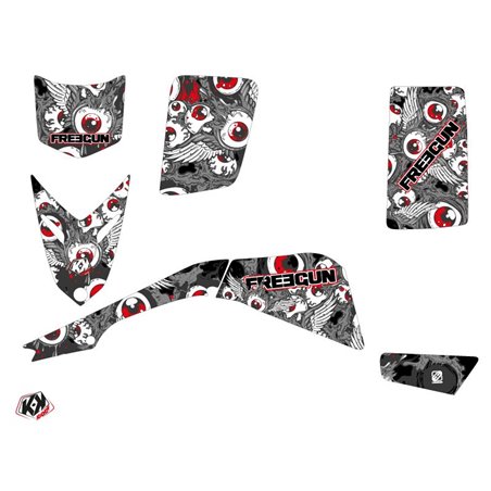 Kit Déco Quad Freegun Eyed Yamaha Blaster Rouge (2003-2007)