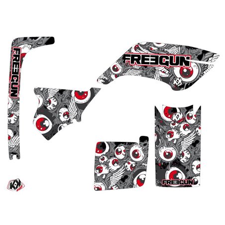 Kit Déco Quad Freegun Eyed Yamaha Breeze Rouge (1994-2004)