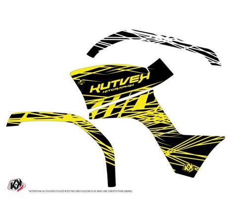 Kit Déco Quad Eraser Fluo Yamaha 125 Grizzly Jaune (2005-2013)