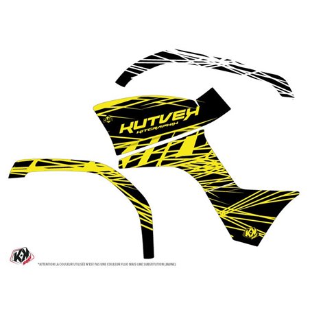 Kit Déco Quad Eraser Fluo Yamaha 125 Grizzly Jaune (2005-2013)