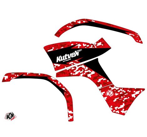 Kit Déco Quad Predator Yamaha 125 Grizzly Rouge (2005-2013)