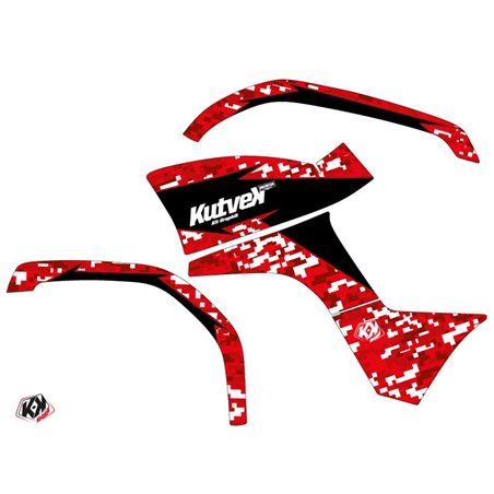 Kit Déco Quad Predator Yamaha 125 Grizzly Rouge (2005-2013)