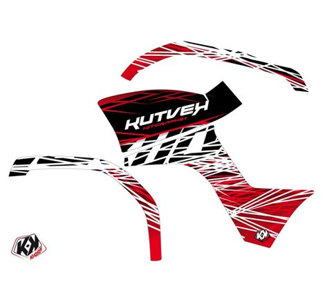Kit Déco Quad Eraser Yamaha 125 Grizzly Rouge Blanc (2005-2013)