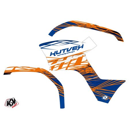 Kit Déco Quad Eraser Yamaha 125 Grizzly Bleu Orange (2005-2013)