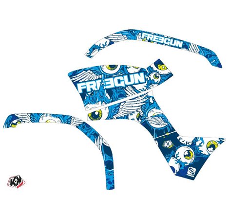 Kit Déco Quad Freegun Eyed Yamaha 125 Grizzly Bleu (2005-2013)