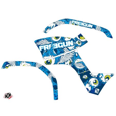 Kit Déco Quad Freegun Eyed Yamaha 125 Grizzly Bleu (2005-2013)