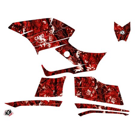 Kit Déco Quad Camo Yamaha 300 Grizzly Rouge (2011-2014)