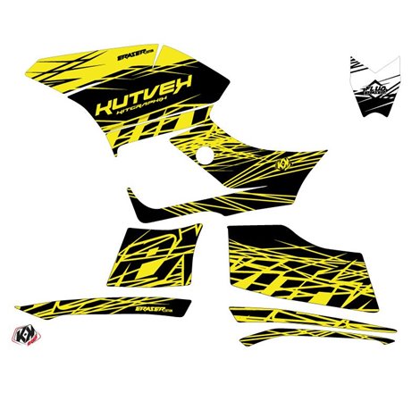 Kit Déco Quad Eraser Fluo Yamaha 300 Grizzly Jaune (2011-2014)