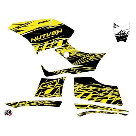 Kit Déco Quad Eraser Fluo Yamaha 300 Grizzly Jaune (2011-2014)