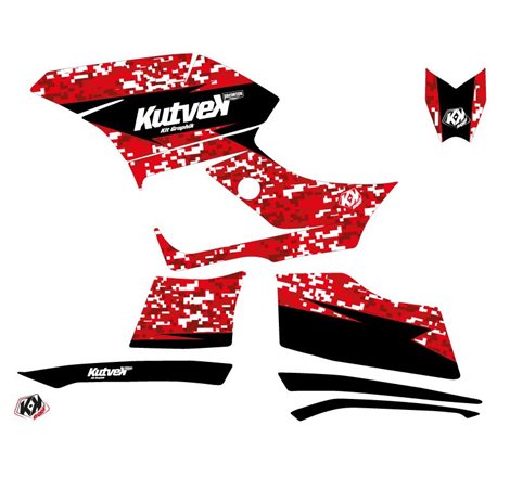 Kit Déco Quad Predator Yamaha 300 Grizzly Rouge (2011-2014)