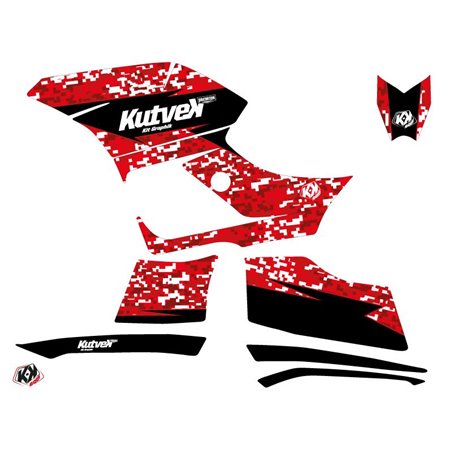 Kit Déco Quad Predator Yamaha 300 Grizzly Rouge (2011-2014)