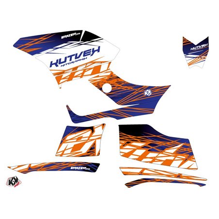 Kit Déco Quad Eraser Yamaha 300 Grizzly Bleu Orange (2011-2014)