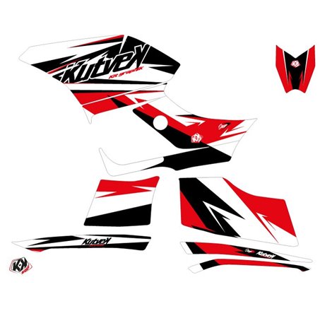 Kit Déco Quad Stage Yamaha 300 Grizzly Noir Rouge (2011-2014)