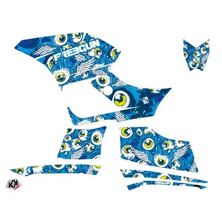 Kit Déco Quad Freegun Eyed Yamaha 300 Grizzly Bleu (2011-2014)
