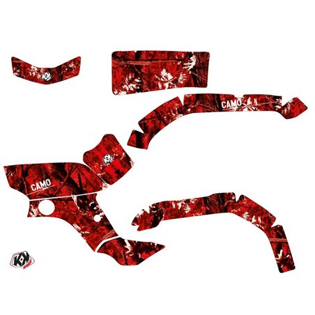 Kit Déco Quad Camo Yamaha 350 Grizzly Rouge (2006-2018)