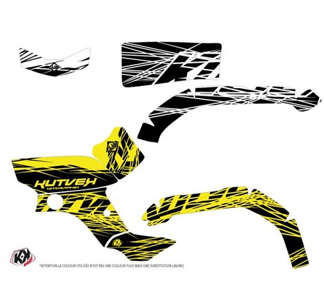 Kit Déco Quad Eraser Fluo Yamaha 350 Grizzly Jaune (2006-2018)