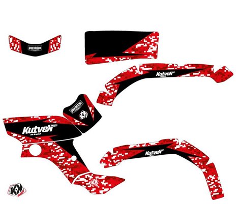 Kit Déco Quad Predator Yamaha 350 Grizzly Rouge (2006-2018)