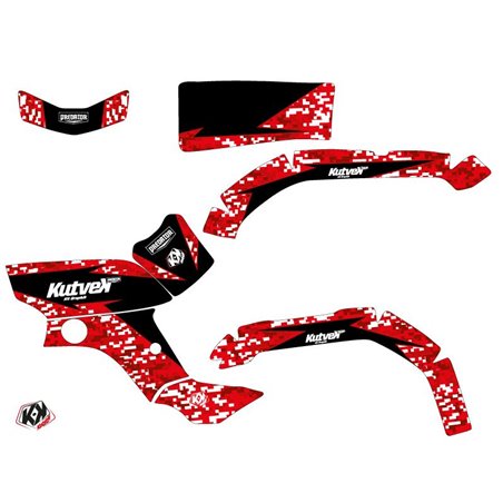 Kit Déco Quad Predator Yamaha 350 Grizzly Rouge (2006-2018)