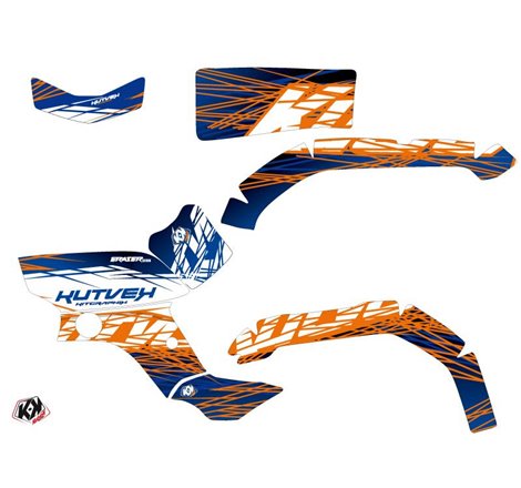 Kit Déco Quad Eraser Yamaha 350 Grizzly Bleu Orange (2006-2018)