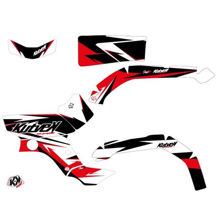 Kit Déco Quad Stage Yamaha 350 Grizzly Noir Rouge (2006-2018)