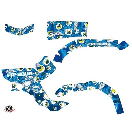 Kit Déco Quad Freegun Eyed Yamaha 350 Grizzly Bleu (2006-2018)