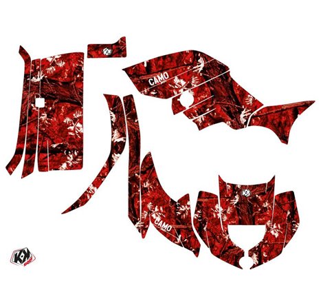 Kit Déco Quad Camo Yamaha 450 Grizzly Rouge (2008-2018)