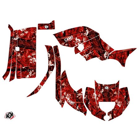 Kit Déco Quad Camo Yamaha 450 Grizzly Rouge (2008-2018)