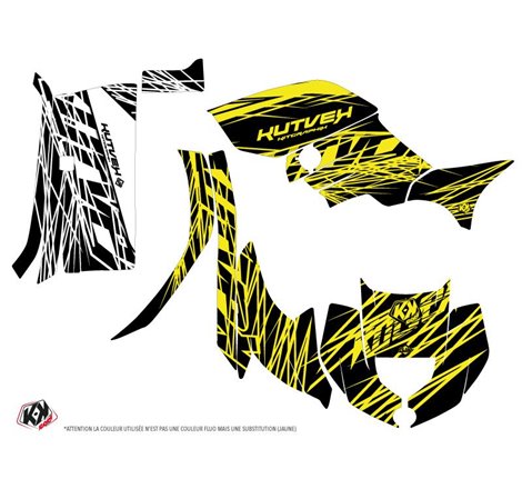 Kit Déco Quad Eraser Fluo Yamaha 450 Grizzly Jaune (2008-2018)