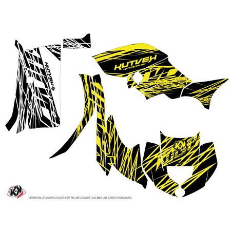Kit Déco Quad Eraser Fluo Yamaha 450 Grizzly Jaune (2008-2018)