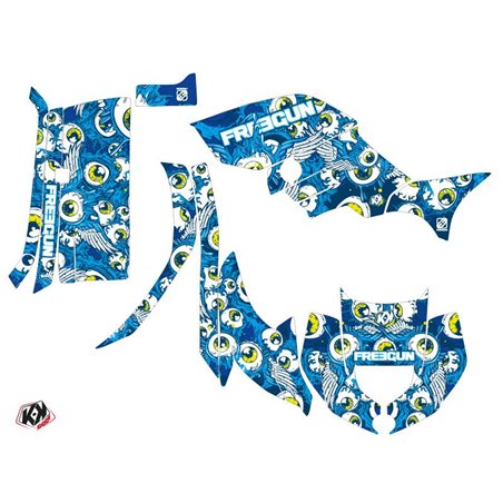 Kit Déco Quad Freegun Eyed Yamaha 450 Grizzly Bleu (2008-2018)