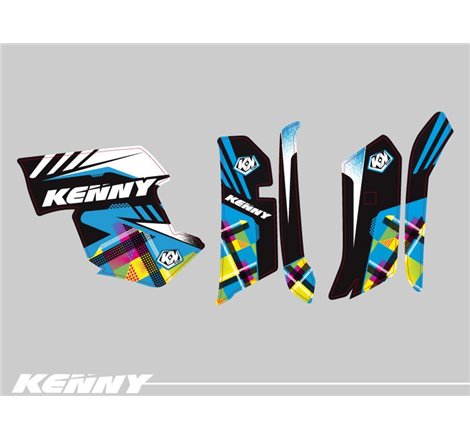 Kit Déco Quad Kenny Yamaha 550-700 Grizzly Bleu (2008-2015)
