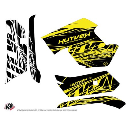 Kit Déco Quad Eraser Fluo Yamaha 550-700 Grizzly Jaune (2008-2015)