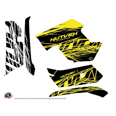Kit Déco Quad Eraser Fluo Yamaha 550-700 Grizzly Jaune (2008-2015)
