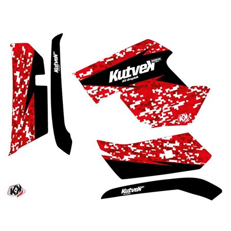 Kit Déco Quad Predator Yamaha 550-700 Grizzly Rouge (2008-2015)