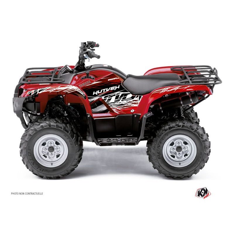 Kit Déco Quad Eraser Yamaha 550-700 Grizzly Rouge Blanc (2008-2015)