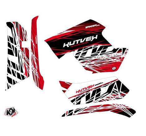 Kit Déco Quad Eraser Yamaha 550-700 Grizzly Rouge Blanc (2008-2015)