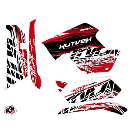 Kit Déco Quad Eraser Yamaha 550-700 Grizzly Rouge Blanc (2008-2015)