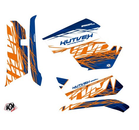 Kit Déco Quad Eraser Yamaha 550-700 Grizzly Bleu Orange (2008-2015)