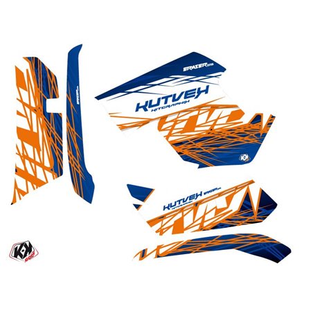 Kit Déco Quad Eraser Yamaha 550-700 Grizzly Bleu Orange (2008-2015)