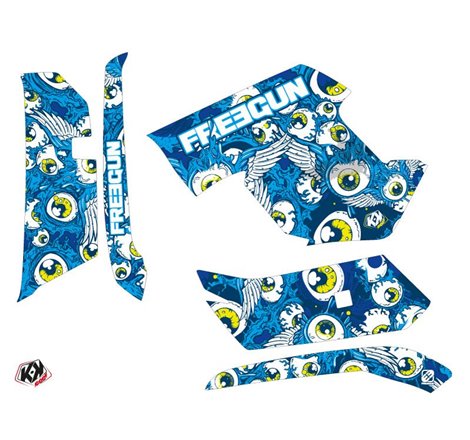 Kit Déco Quad Freegun Eyed Yamaha 550-700 Grizzly Bleu (2008-2015)