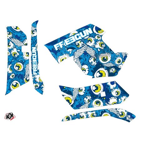 Kit Déco Quad Freegun Eyed Yamaha 550-700 Grizzly Bleu (2008-2015)