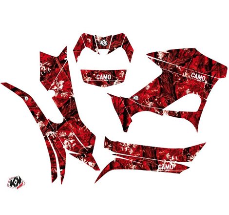 Kit Déco Quad Camo Yamaha 700-708 Grizzly Rouge (2016-2021)