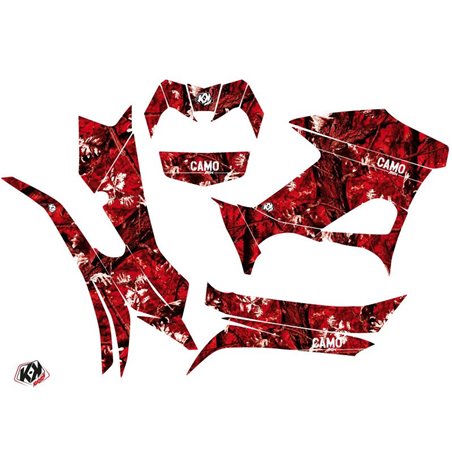 Kit Déco Quad Camo Yamaha 700-708 Grizzly Rouge (2016-2021)