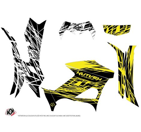 Kit Déco Quad Eraser Fluo Yamaha 700-708 Grizzly Jaune (2016-2021)