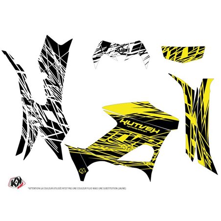 Kit Déco Quad Eraser Fluo Yamaha 700-708 Grizzly Jaune (2016-2021)