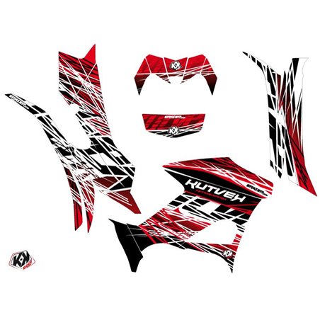 Kit Déco Quad Eraser Yamaha 700-708 Grizzly Rouge Blanc (2016-2021)
