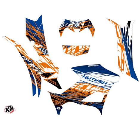Kit Déco Quad Eraser Yamaha 700-708 Grizzly Bleu Orange (2016-2021)