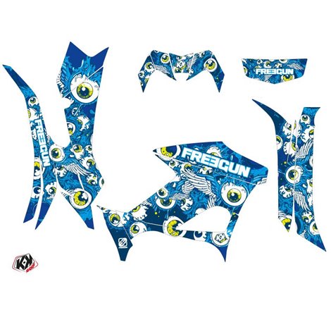 Kit Déco Quad Freegun Eyed Yamaha 700-708 Grizzly Bleu (2016-2021)